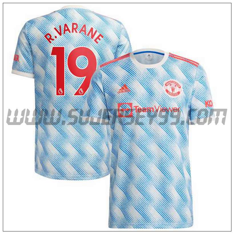 Segunda Camiseta Futbol Manchester United R.Varane 19 2021 2022