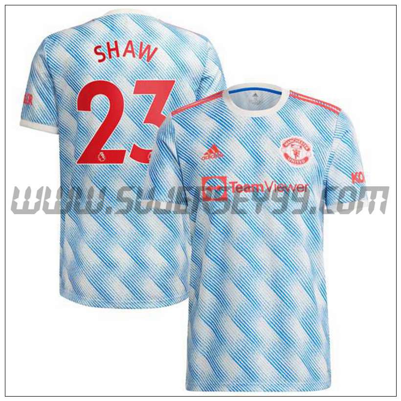 Segunda Camiseta Futbol Manchester United Shaw 23 2021 2022