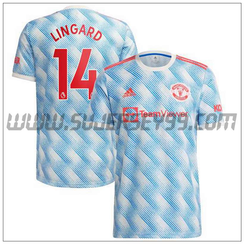 Segunda Camiseta Futbol Manchester United Lingard 14 2021 2022