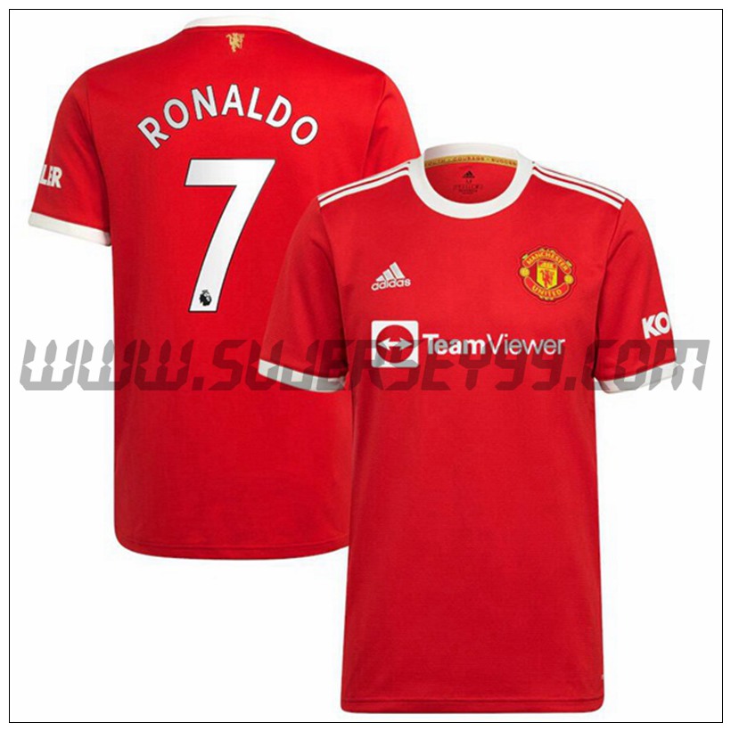 Primera Camiseta Futbol Manchester United Ronaldo 7 2021 2022