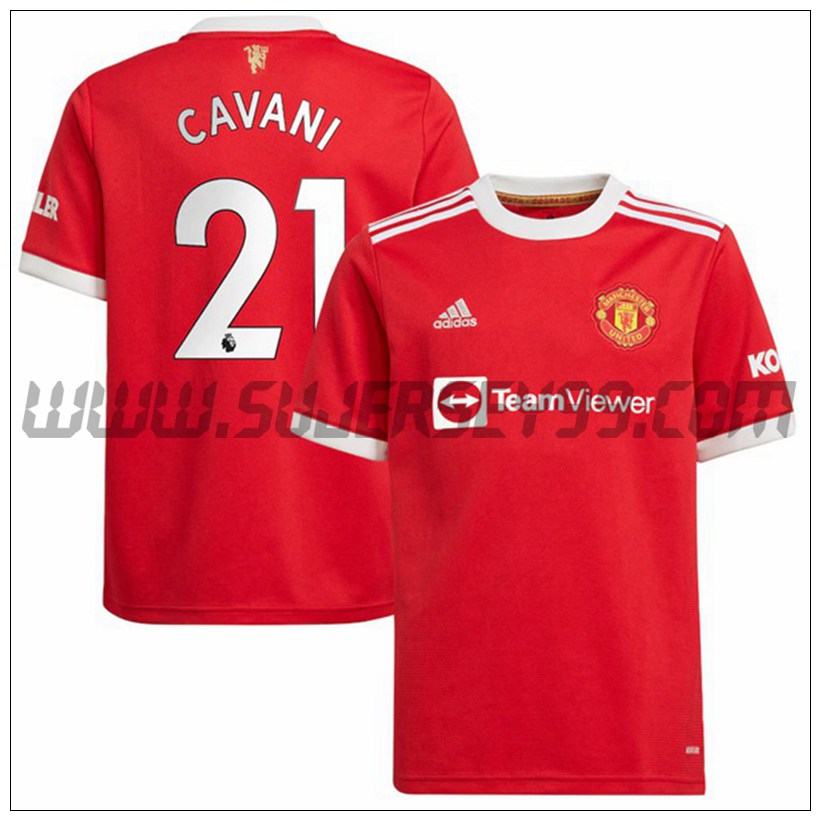 Primera Camiseta Futbol Manchester United Cavani 21 2021 2022