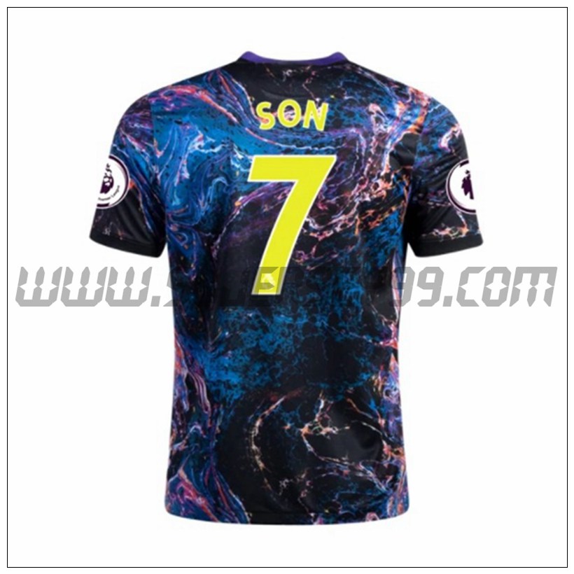 Tercera Camiseta Futbol Tottenham Hotspur Son Heung-Min 7 2021 2022