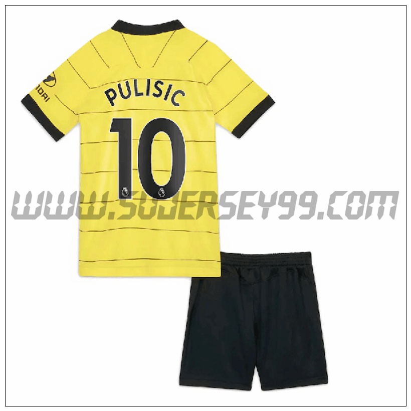 Segunda Equipacion del FC Chelsea Pulisic 10 Ninos 2021 2022