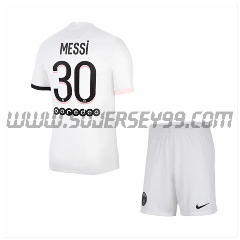 Segunda Equipacion del PSG Jordan Messi 30 Ninos 2021 2022