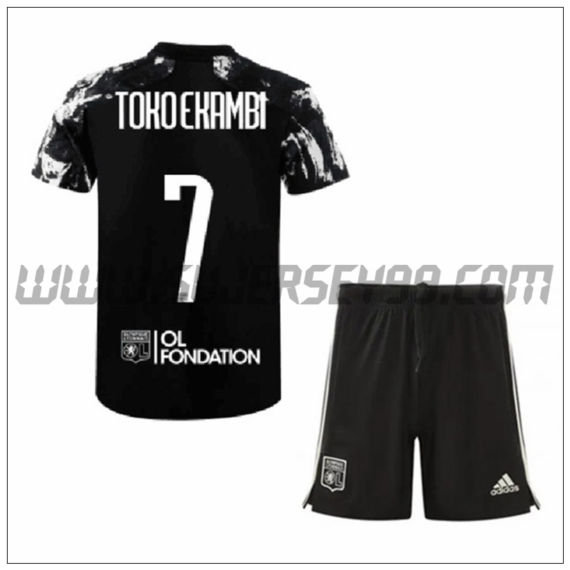 Tercera Equipacion del Lyon OL TOKO EKAMBI 7 Ninos 2021 2022