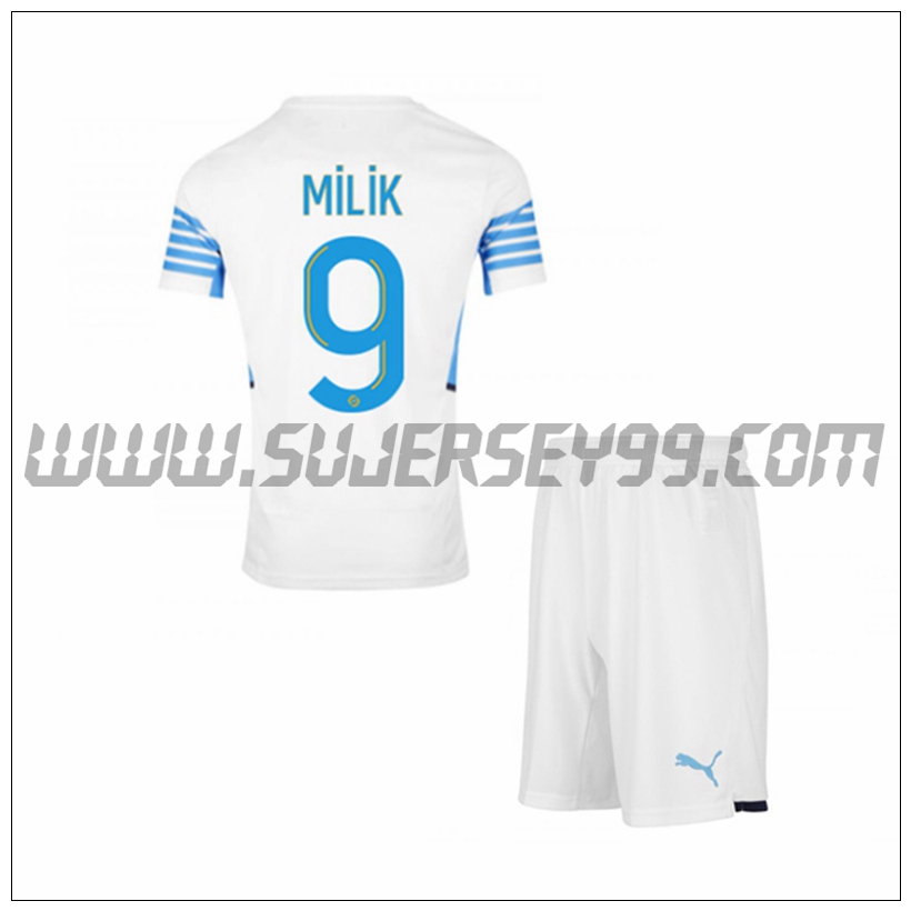 Tercera Equipacion del Marsella OM MILIK 9 Ninos 2021 2022