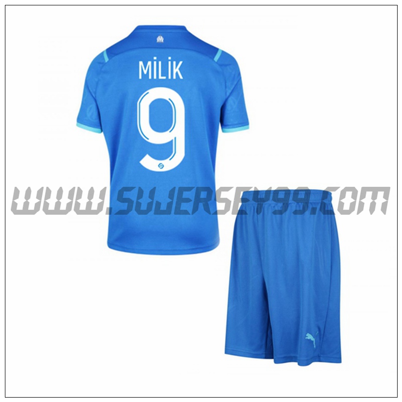 Primera Equipacion del Marsella OM MILIK 9 Ninos 2021 2022