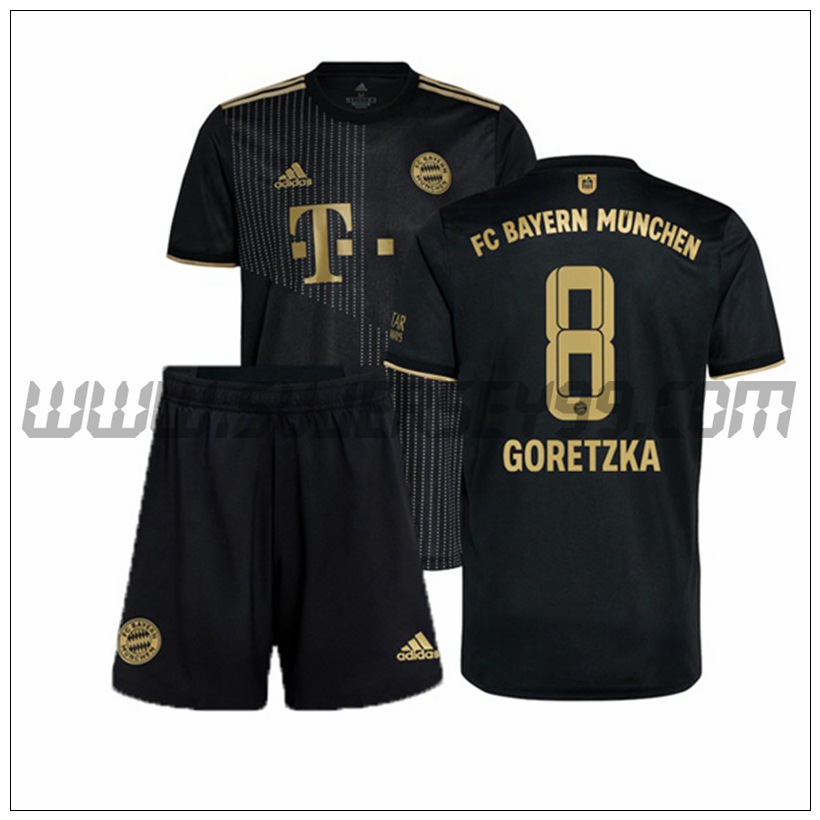 Segunda Equipacion del Bayern Munich Goretzka 8 Ninos 2021 2022