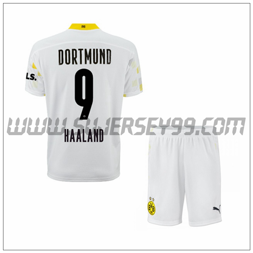 Tercera Equipacion del Dortmund BVB Haaland 9 Ninos 2021 2022