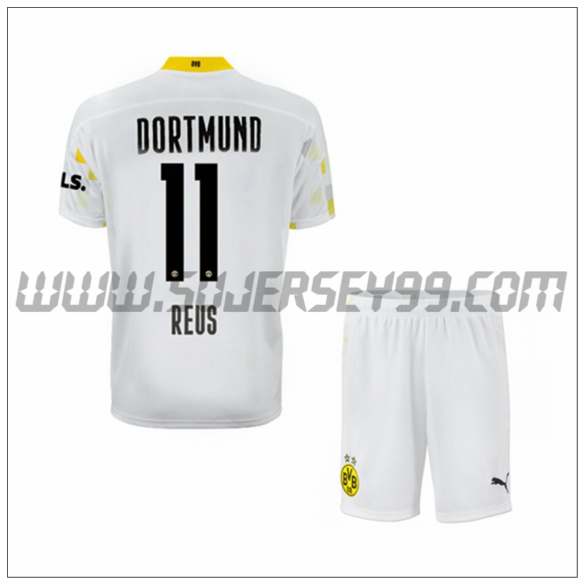 Tercera Equipacion del Dortmund BVB Reus 11 Ninos 2021 2022