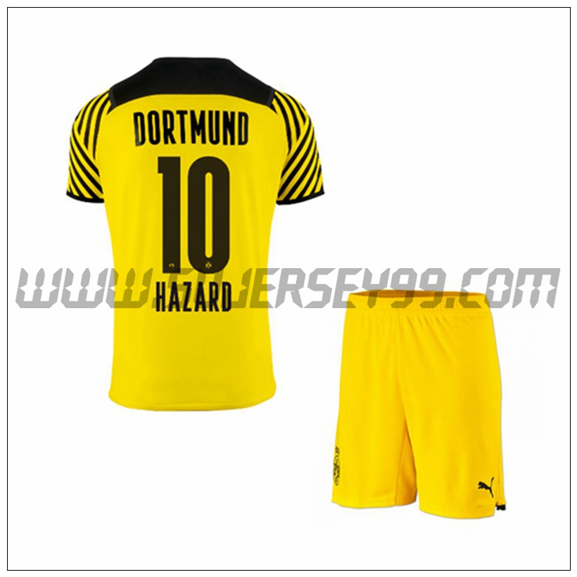 Primera Equipacion del Dortmund BVB Hazard 10 Ninos 2021 2022