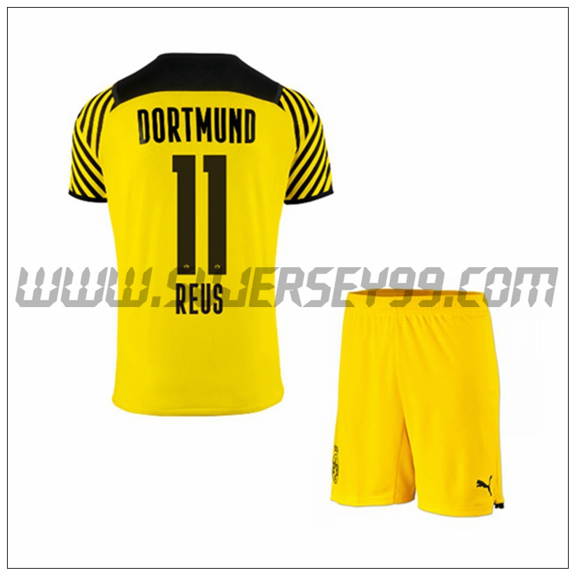 Primera Equipacion del Dortmund BVB Reus 11 Ninos 2021 2022