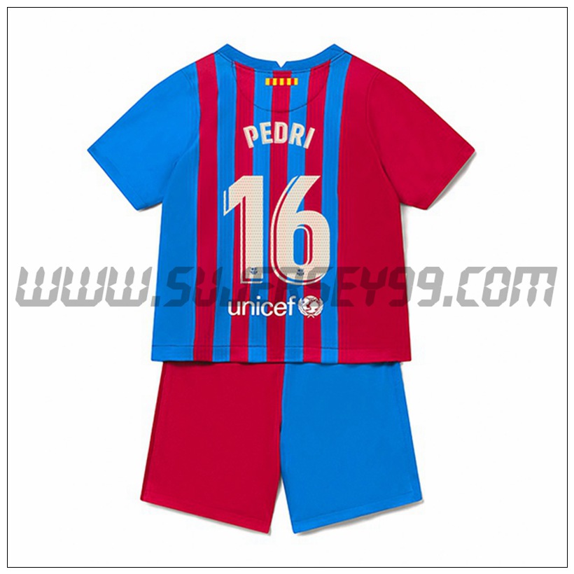 Primera Equipacion del FC Barcelona Martin Brathwaie 12 Ninos 2021 2022