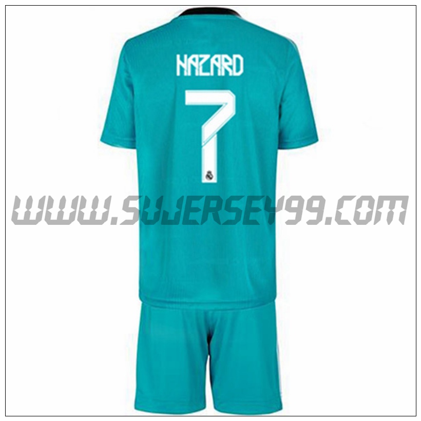 Tercera Equipacion del Real Madrid Hazard 7 Ninos 2021 2022