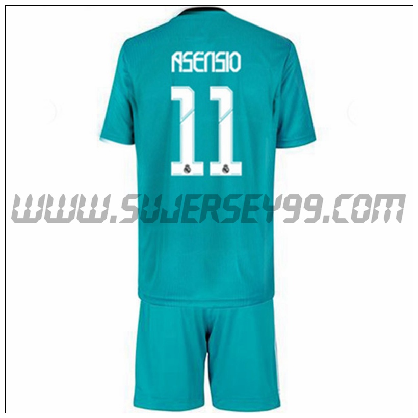 Tercera Equipacion del Real Madrid Asensio 11 Ninos 2021 2022