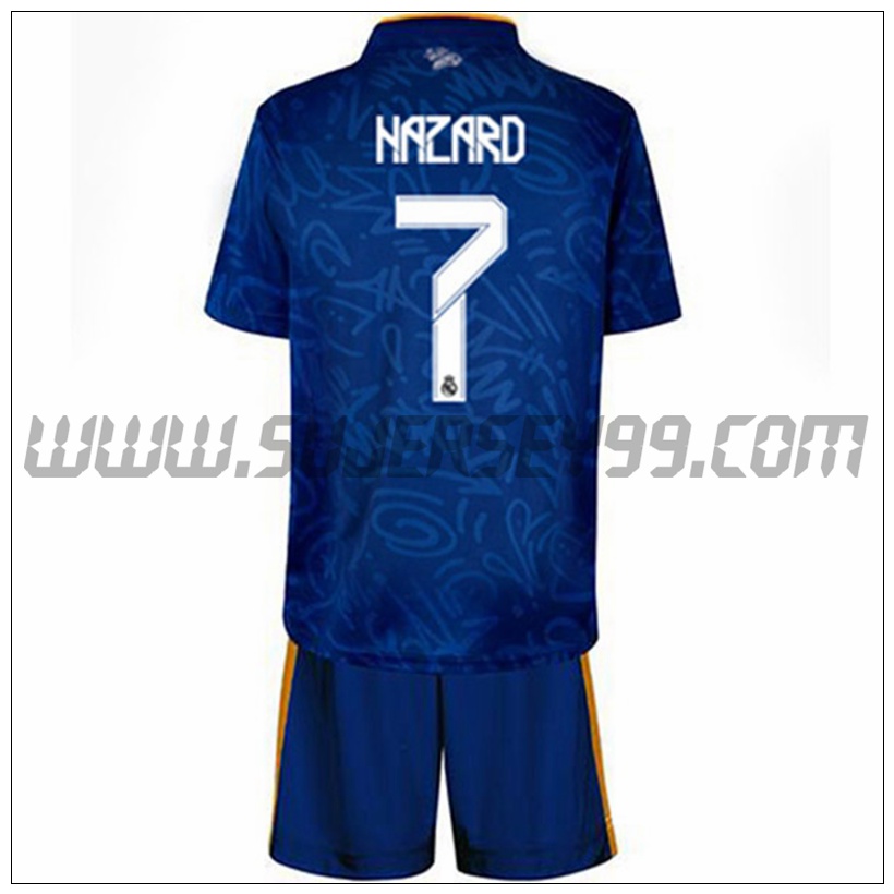 Segunda Equipacion del Real Madrid Hazard 7 Ninos 2021 2022