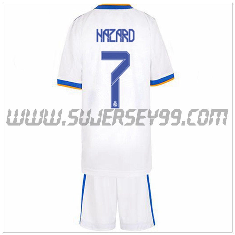 Primera Equipacion del Real Madrid Hazard 7 Ninos 2021 2022