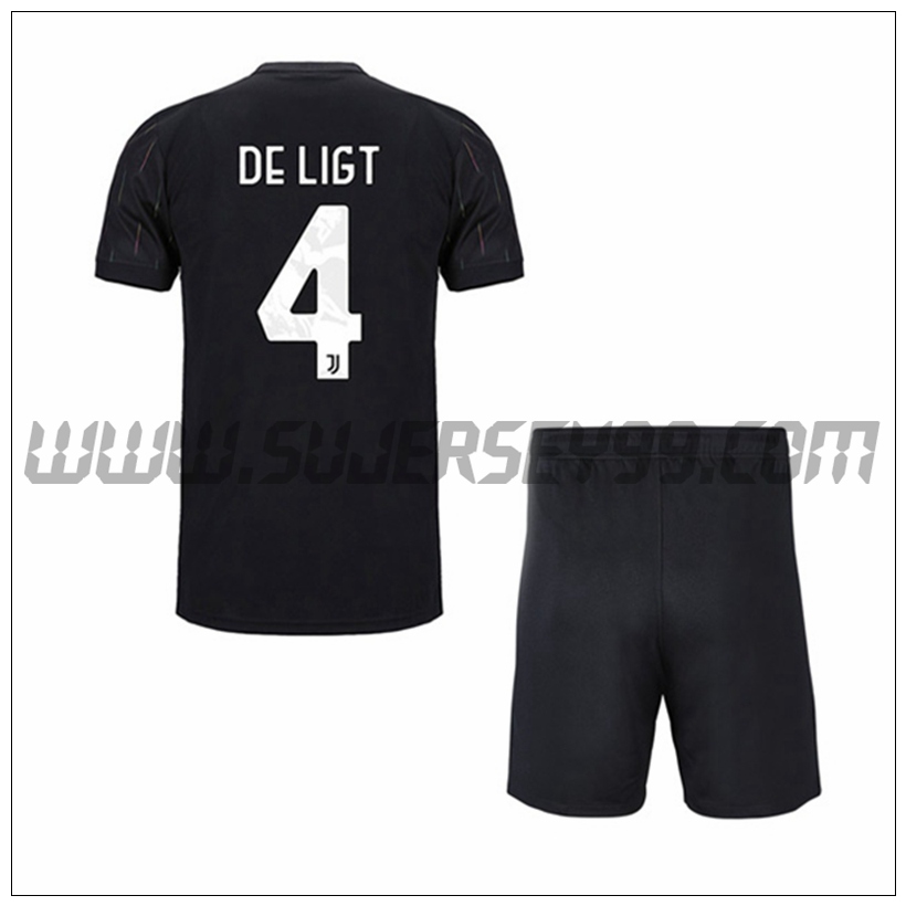 Segunda Equipacion del Juventus DE LIGT 4 Ninos 2021 2022