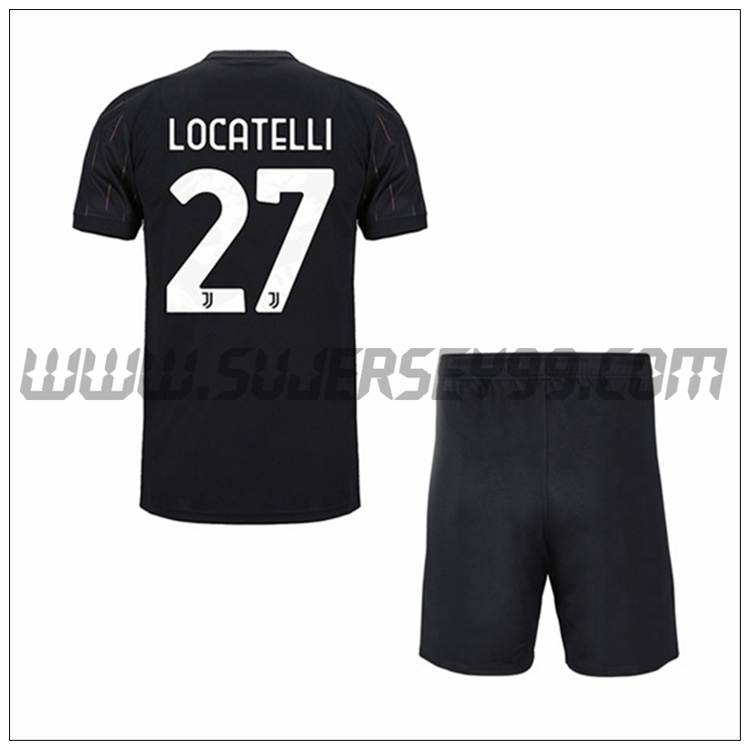 Segunda Equipacion del Juventus LOCATELLI 27 Ninos 2021 2022