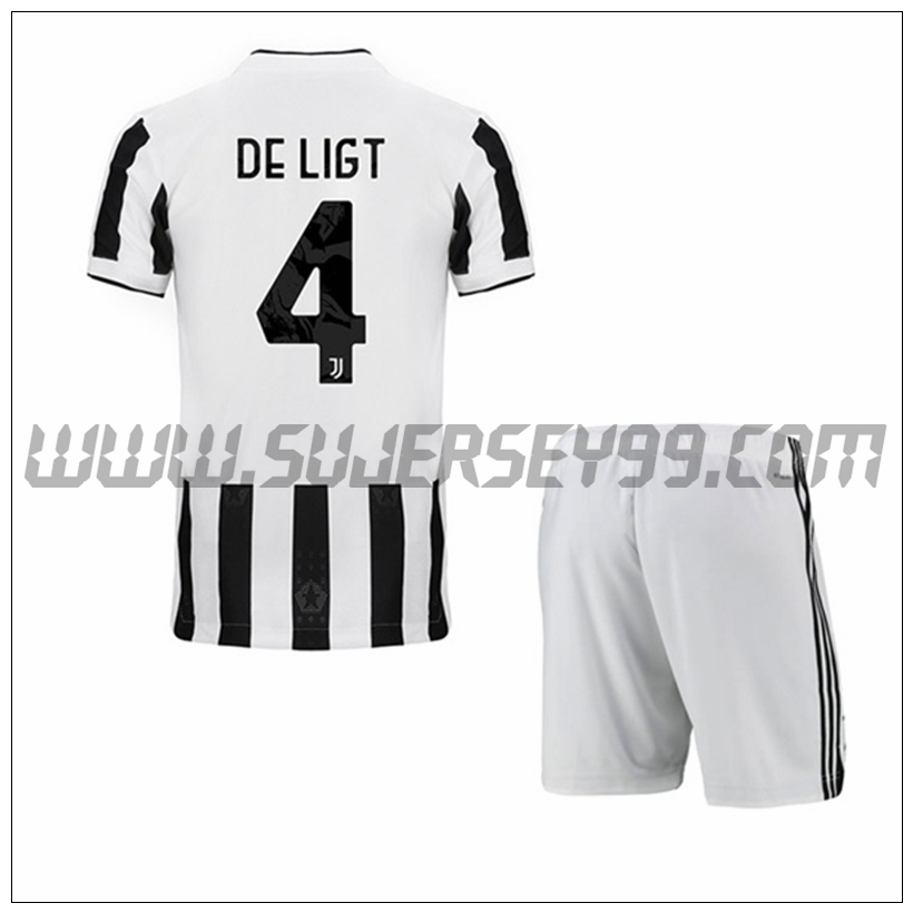 Primera Equipacion del Juventus DE LIGT 4 Ninos 2021 2022