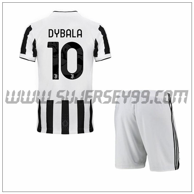 Primera Equipacion del Juventus DYBALA 10 Ninos 2021 2022