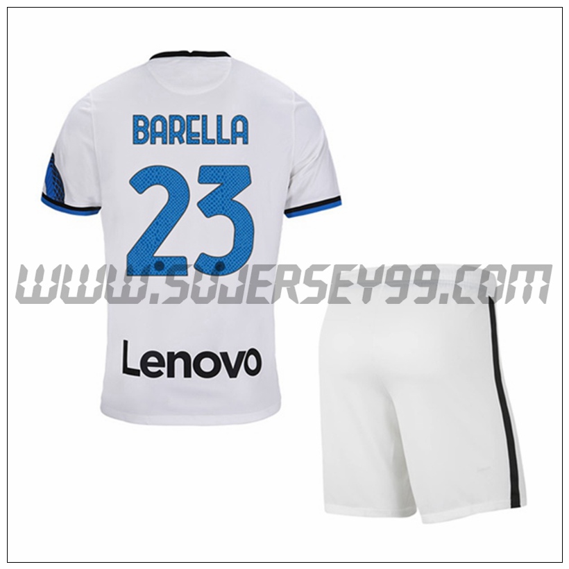 Segunda Equipacion del Inter Milan BARELLA 23 Ninos 2021 2022