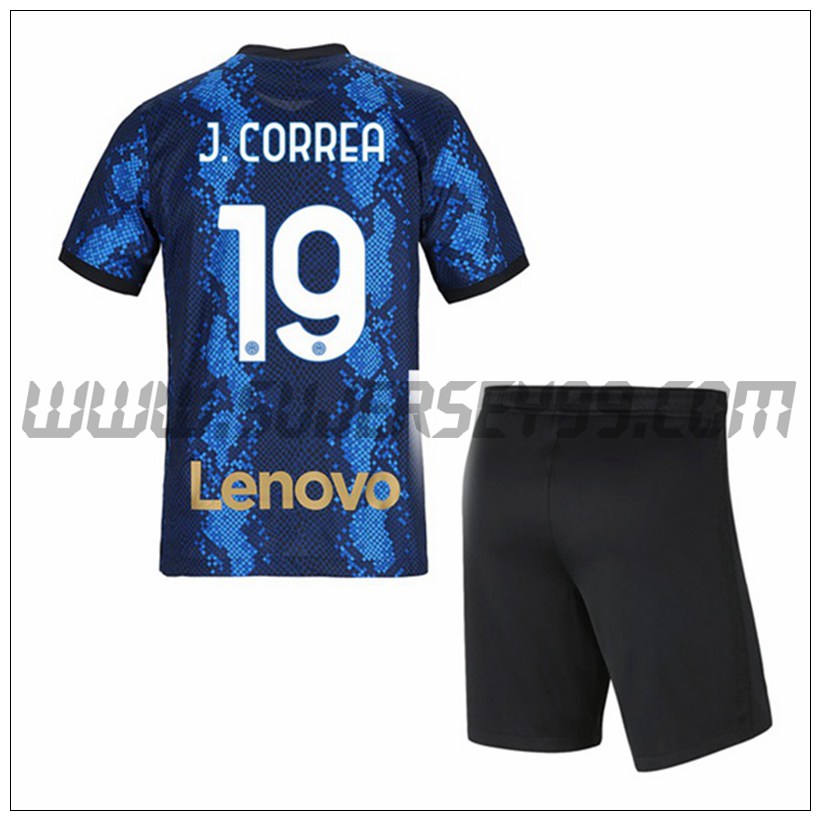 Primera Equipacion del Inter Milan J.CORREA 19 Ninos 2021 2022