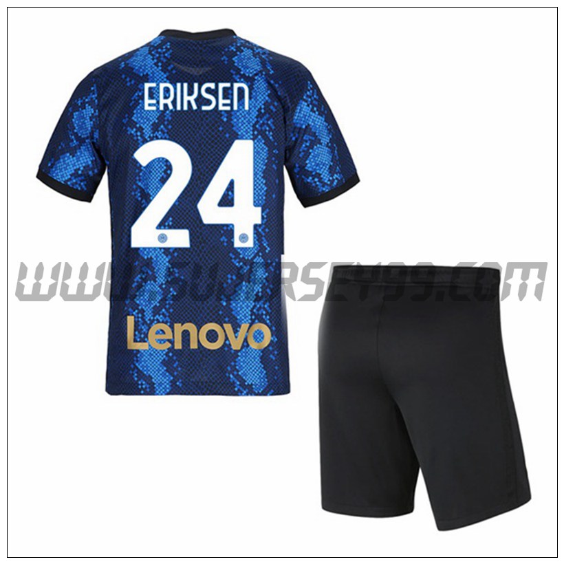 Primera Equipacion del Inter Milan ERIKSEN 24 Ninos 2021 2022