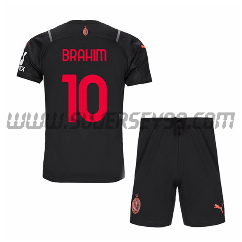 Tercera Equipacion del AC Milan BRAHIM 10 Ninos 2021 2022