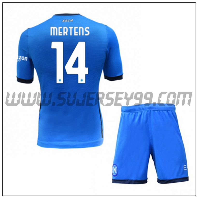 Primera Equipacion del SSC Napoles MERTENS 14 Ninos 2021 2022