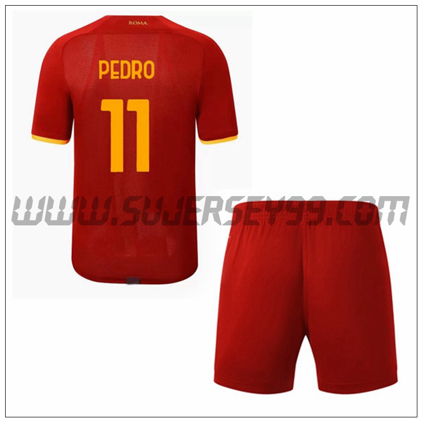 Tercera Equipacion del AS Roma PEDRO 11 Ninos 2021 2022