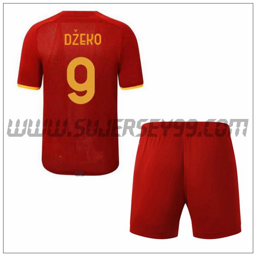 Tercera Equipacion del AS Roma DZEKO 9 Ninos 2021 2022