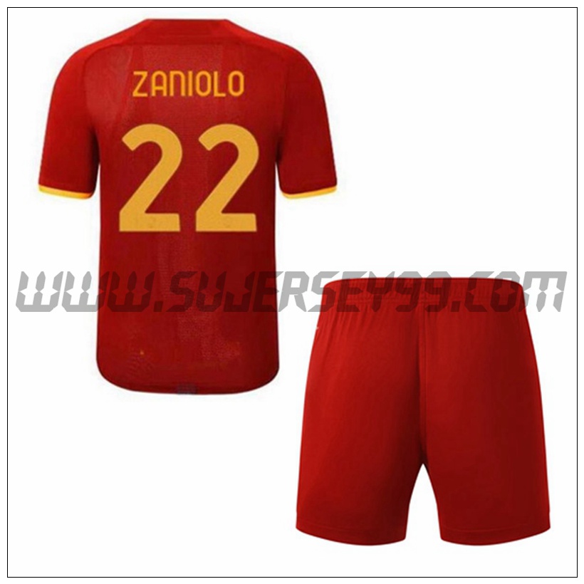 Tercera Equipacion del AS Roma ZANIOLOEL 22 Ninos 2021 2022