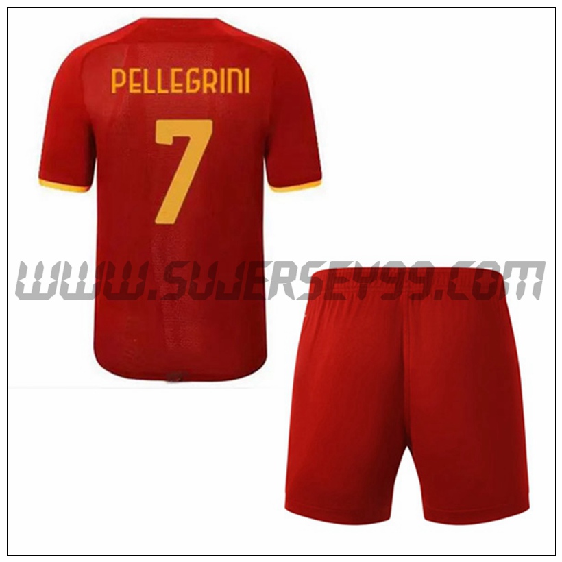 Tercera Equipacion del AS Roma PELLEGRINI 7 Ninos 2021 2022