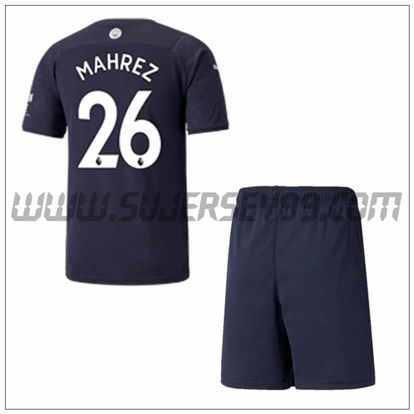 Tercera Equipacion del Manchester City MAHREZ 26 Ninos 2021 2022