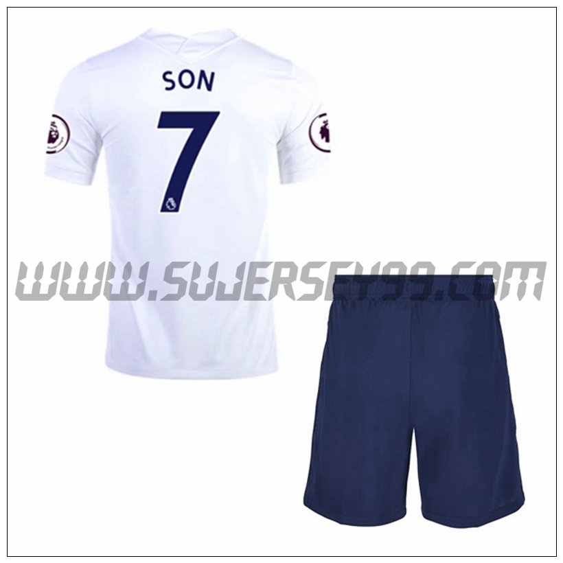 Primera Equipacion del Tottenham Hotspur Son Heung-Min 7 Ninos 2021 2022