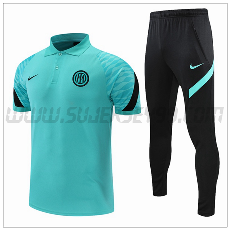 Polo Futbol Inter Milan + Pantalones Verde Negro 2021 2022