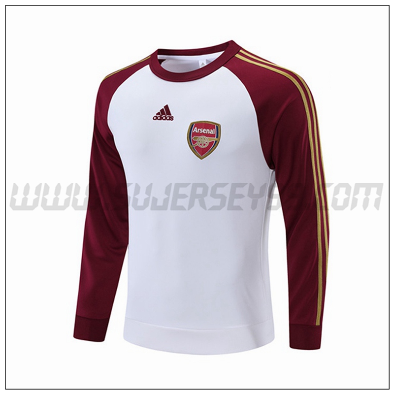 Sudadera Entrenamiento FC Arsenal Blanco Rojo 2021 2022