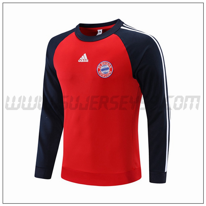 Sudadera Entrenamiento Bayern Munich Rojo Negro 2021 2022