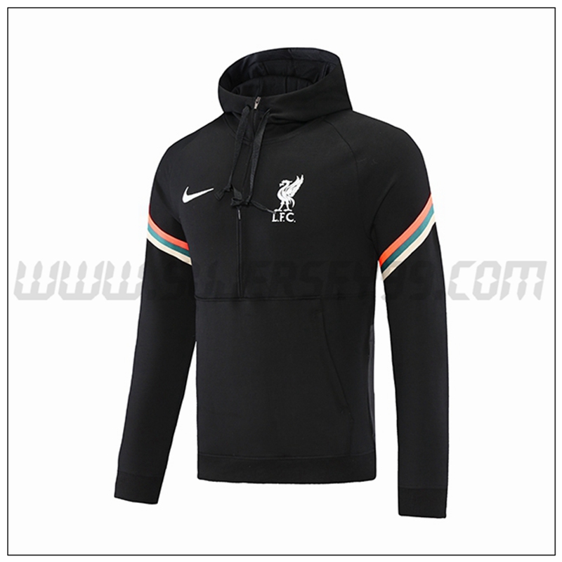 Sudadera con Capucha FC Liverpool Blanco Negro 2021 2022