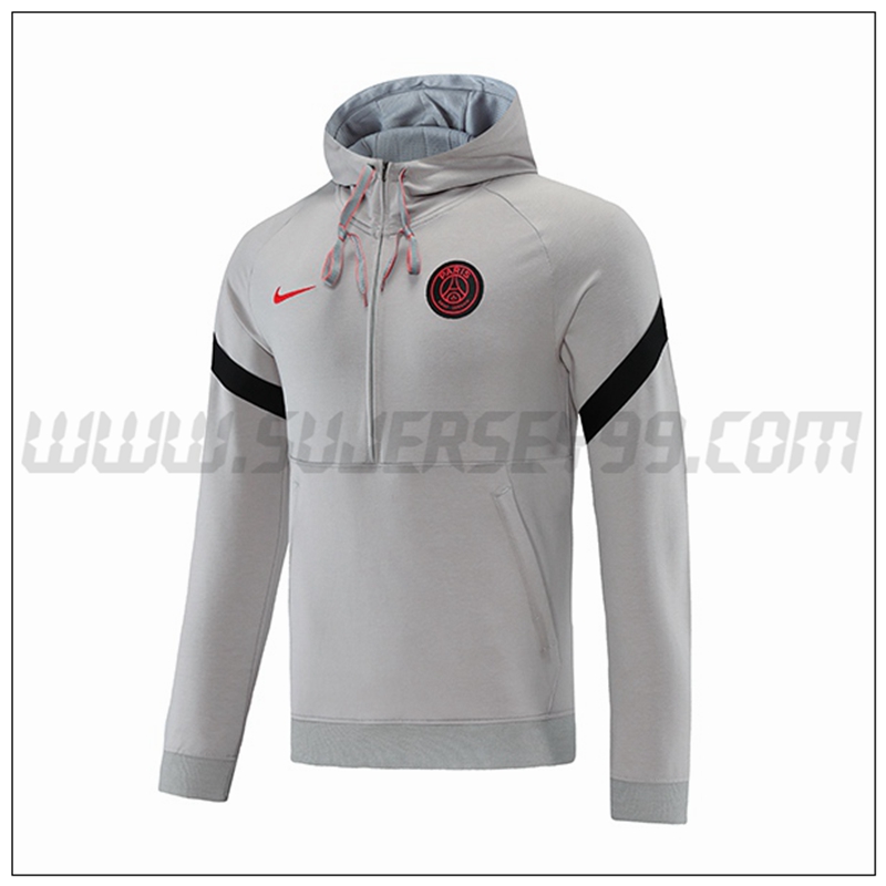 Sudadera con Capucha Jordan PSG Negro Gris 2021 2022