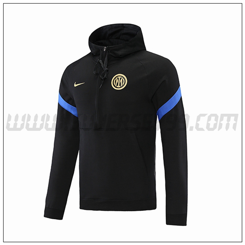 Sudadera con Capucha Inter Milan Negro Azul 2021 2022