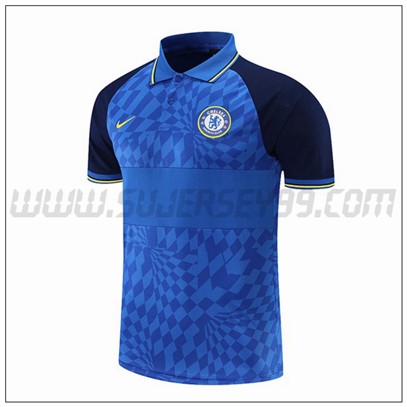 Polo Futbol FC Chelsea Azul Negro 2021 2022