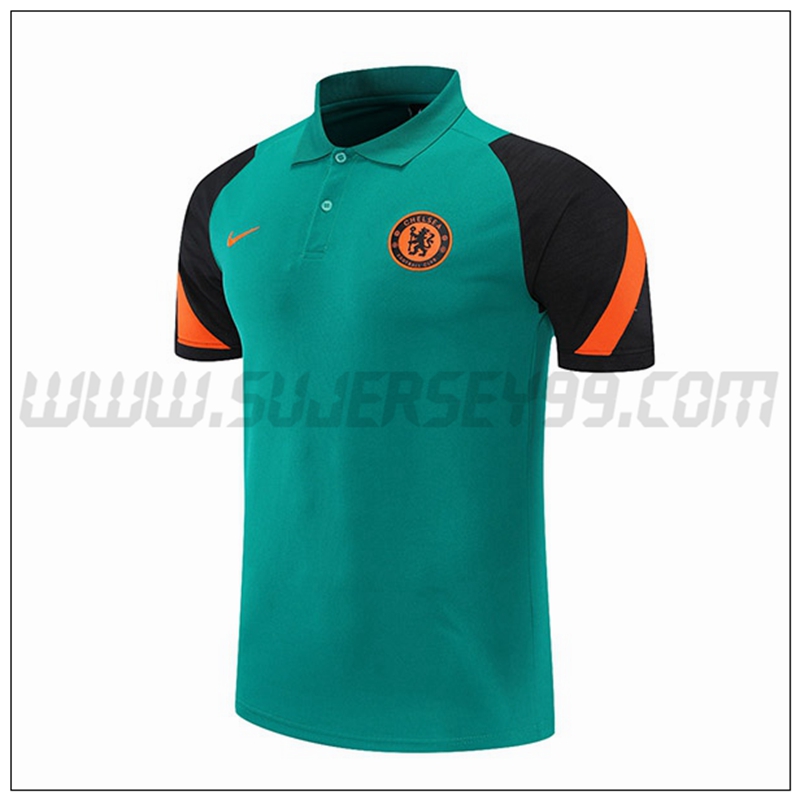 Polo Futbol FC Chelsea Negro Verde 2021 2022