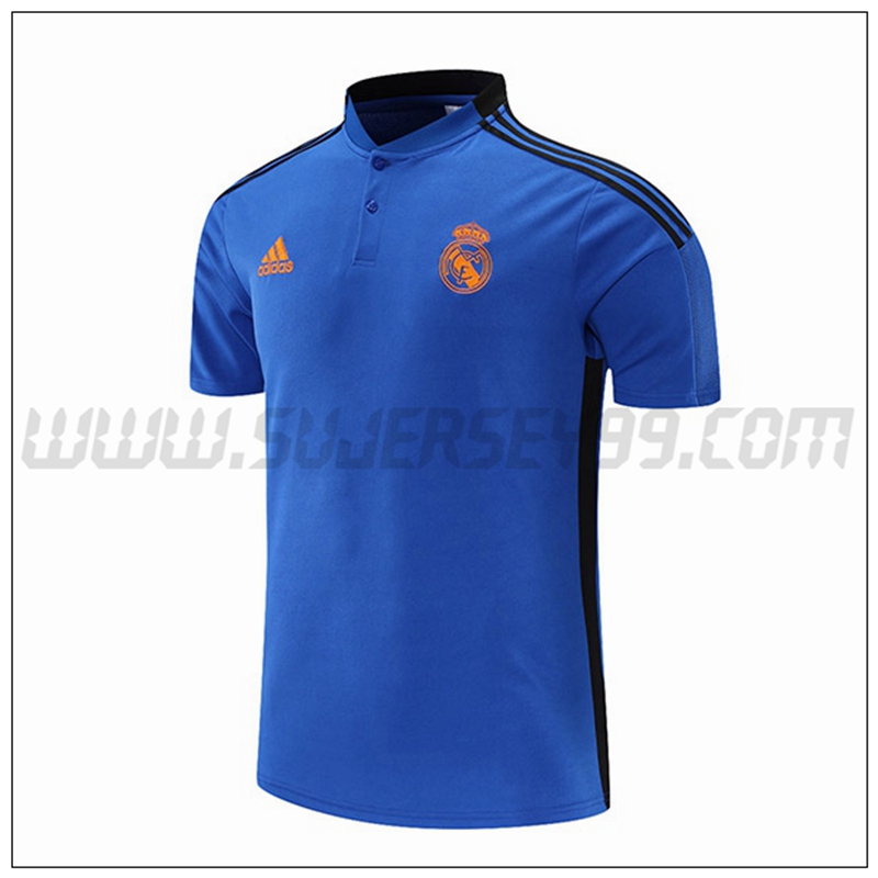 Polo Futbol Real Madrid Negro Azul 2021 2022 -01