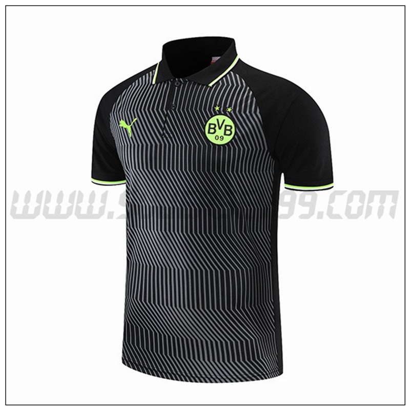 Polo Futbol Dortmund BVB Gris Negro 2021 2022