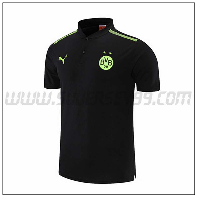 Polo Futbol Dortmund BVB Negro Verde 2021 2022