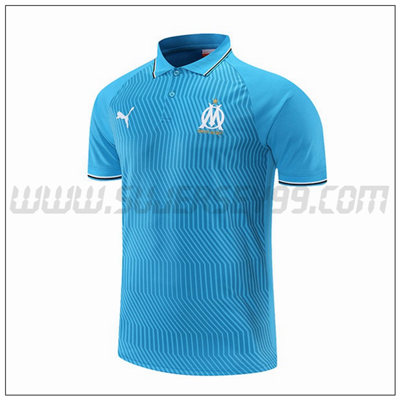 Polo Futbol Marsella OM Azul Gris 2021 2022