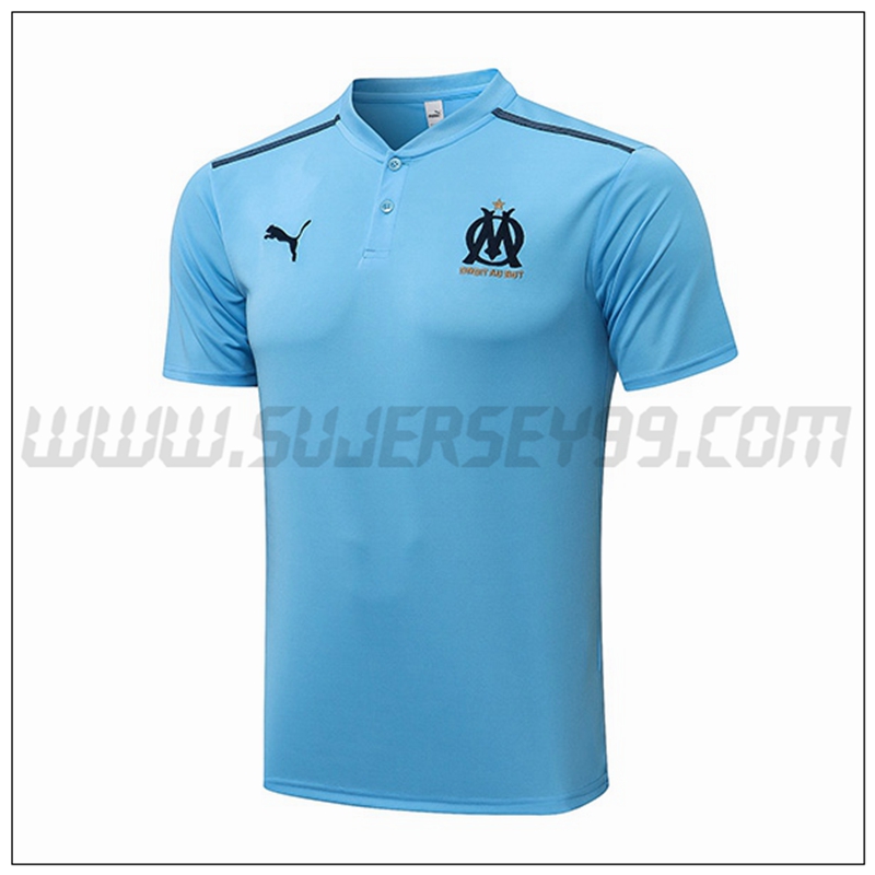 Polo Futbol Marsella OM Gris Negro 2021 2022 -01