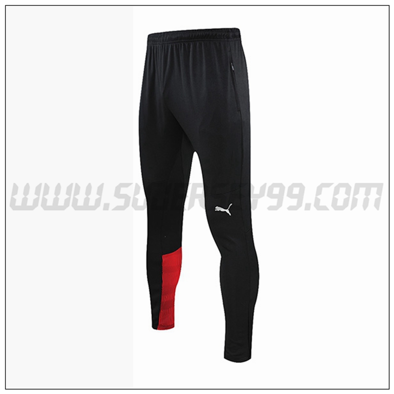 Pantalones Entrenamiento Manchester City Negro Rojo 2021 2022